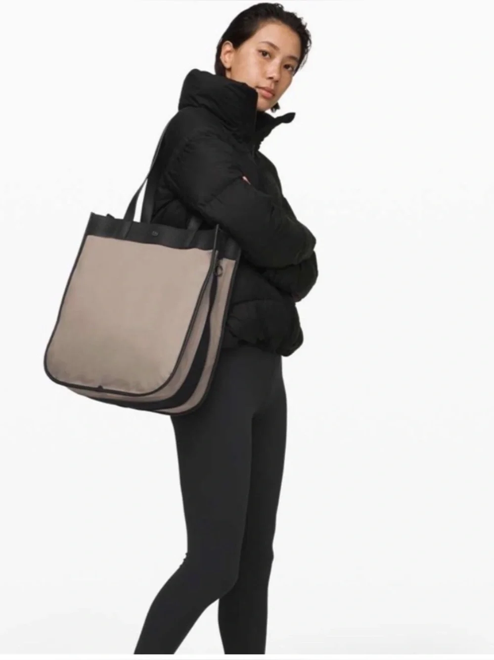 HUGE Lululemon Now & Always Tote Laptop BagTHE BIG ONE LEATHER & NYLON